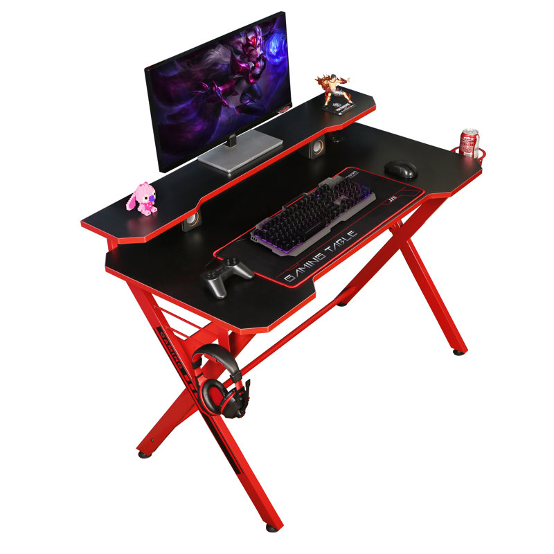 Inbox Zero Gaming Desk with Hutch & Reviews Wayfair